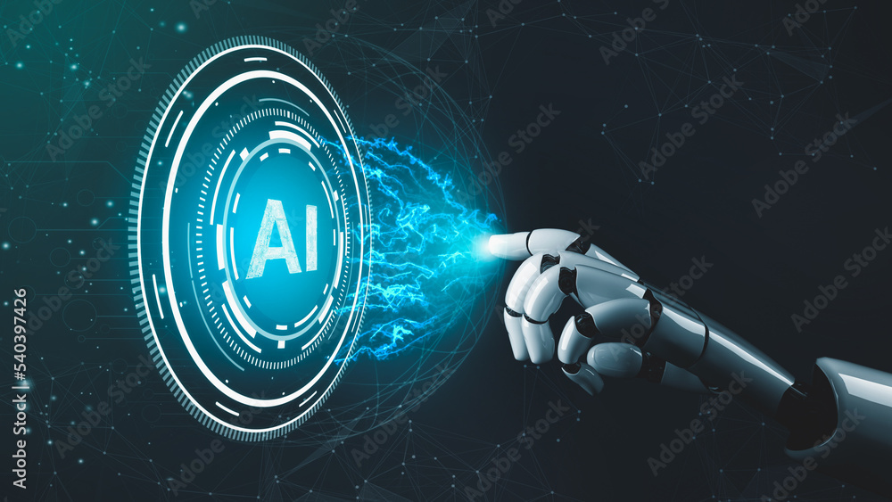 AI Brain Technology Digital Network Connection Concept